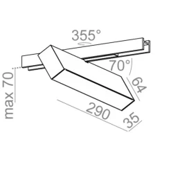 Aqform Rafter 29 Led Multitrack - reflektor do systemu Multitrack
