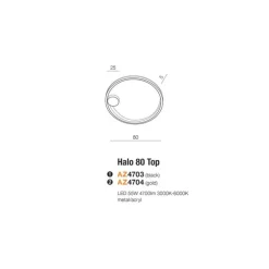 Azzardo Halo 80 TOP GD - plafon