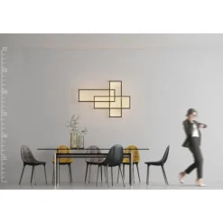 Azzardo Quadratus Wall BK - kinkiet