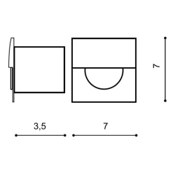 Azzardo Sane 60 oprawa ścienna - schodowa LED