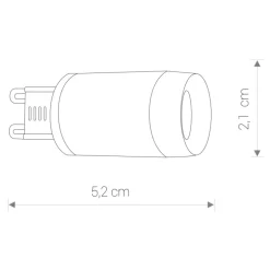 Bulb lens led, g9, 3w 9173