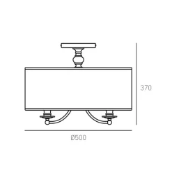 Cosmo Light Abu Dhabi C05428CH-BK - plafon