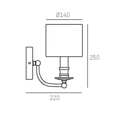 Cosmo Light Abu Dhabi W01940AU-WH - kinkiet