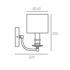 Cosmo Light Abu Dhabi W01940AU-BK - kinkiet
