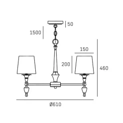Cosmo Light Austin P04142AU-WH - lampa wisząca