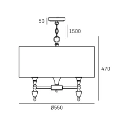 Cosmo Light Austin P05180AU-WH - lampa wisząca
