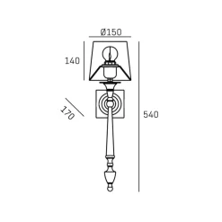 Cosmo Light Austin W01289BR-WH - kinkiet