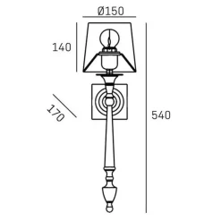 Cosmo Light Austin W01289BR-WH - kinkiet