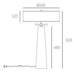 Cosmo Light Bow T02107BK - lampa biurkowa