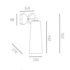 Cosmo Light Bow W01169BK - kinkiet