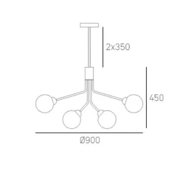 Cosmo Light Cape Town P12049BR - lampa wisząca