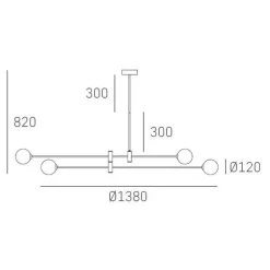 Cosmo Light Cape Town P04167BR - lampa wisząca