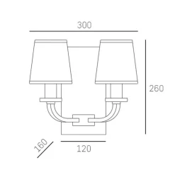 Cosmo Light New York W02503CH-WH - kinkiet