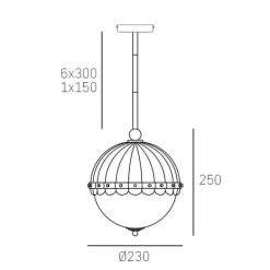 Cosmo Light Pralines P01213BK - lampa wisząca