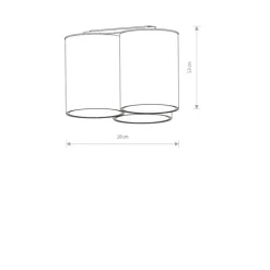 Eye Tone 3 BK - lampa sufitowa