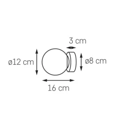 Kaspa Astra kn chrom - kinkiet, szklane kule