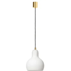 Kaspa Longis I white / gold - zwis, białe szkło