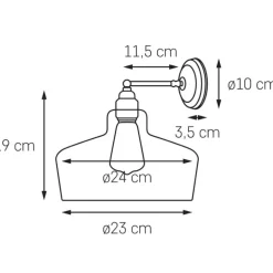 Kaspa Longis III Gold Kinkiet