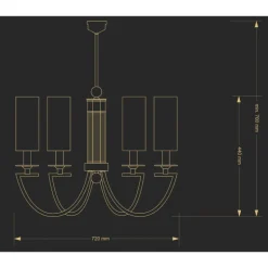 Kutek Lea ZW 4 - żyrandol