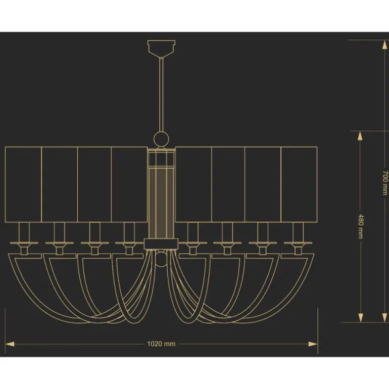 Kutek Lea ZW 8 - żyrandol