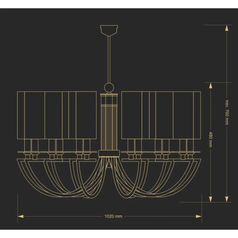 Kutek Lea ZW 12 - żyrandol