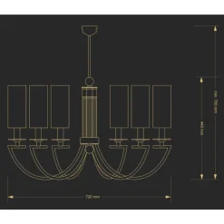 Kutek Lea ZW 6 - żyrandol