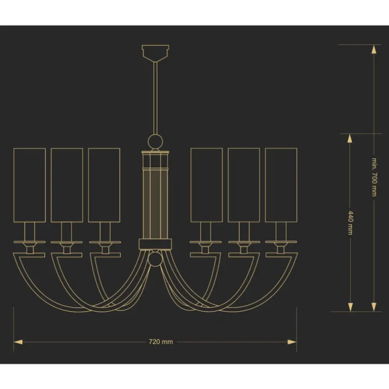Kutek Lea ZW 6 - żyrandol