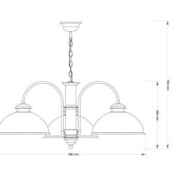 Kutek Lido ZW 3 - lampa wisząca