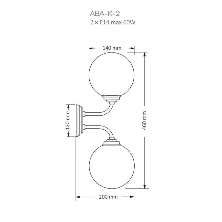 Kutek Mood Abano Glass K-2 - kinkiet