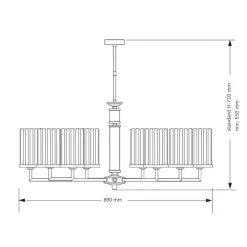Kutek Mood Artu ryfel ZW-8 - lampa wisząca