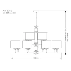 Kutek Mood Artu ZW 12 - lampa wisząca nowoczesna
