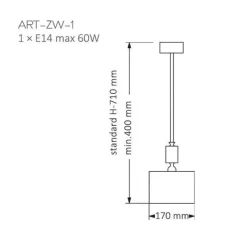 Kutek Mood Artu ZW 1 - lampa wisząca nowoczesna