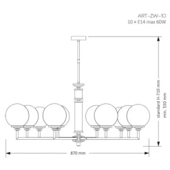 Kutek Mood Artu ZW 10 Glass - lampa wisząca nowoczesna