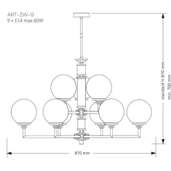 Kutek Mood Artu ZW 9 Glass - lampa wisząca nowoczesna