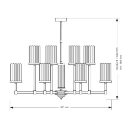 Kutek Mood Empoli ZW-8 Ryfel - lampa wisząca