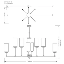 Kutek Mood Empoli ZWL-8 - lampa wisząca