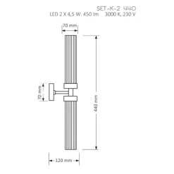 Kutek Mood Seti K-2 II 440 - kinkiet