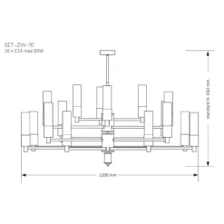 Kutek Mood Seti ZW 16 - lampa wisząca nowoczesna