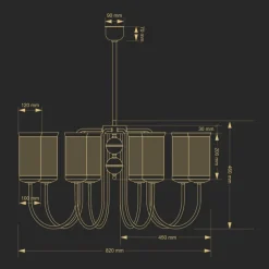 Kutek Olzano 8 - lampa wisząca