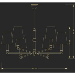 Kutek Tamara ZW 6 - żyrandol klasyczny