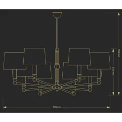 Kutek Tamara ZW 8 - żyrandol klasyczny