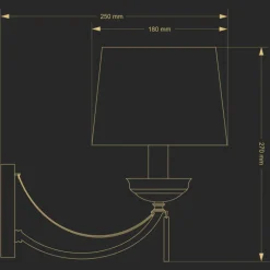 Kutek Zaffiro KN - kinkiet stylowy