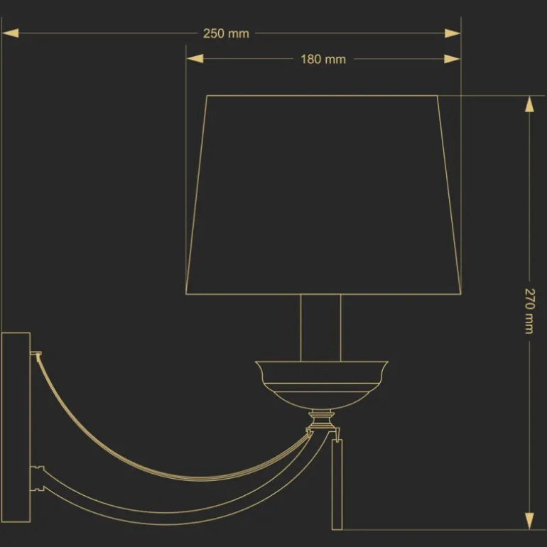 Kutek Zaffiro KN - kinkiet stylowy