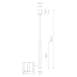 LASER 490 10451 - lampa wisząca