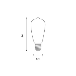 Led smart e27 7w cct dimm amber glass - Azzardo