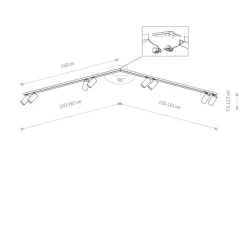 MONO CORNER 2x150 7700 - reflektor uniwersalny