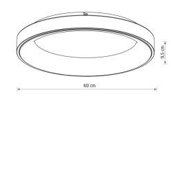Nikki round led 11205 biały plafon 60 cm 4000K