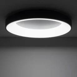 Nikki round led 11212 czarny plafon