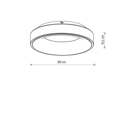 Nikki round led 11200 plafon biały 38 cm 3000K