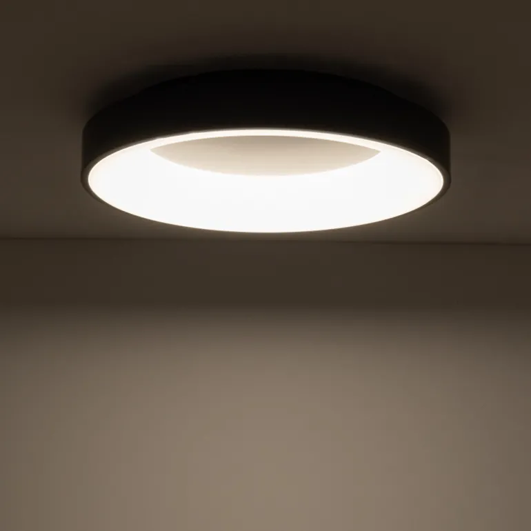 Nikki round led 11207 plafon czarny 48 cm 3000K